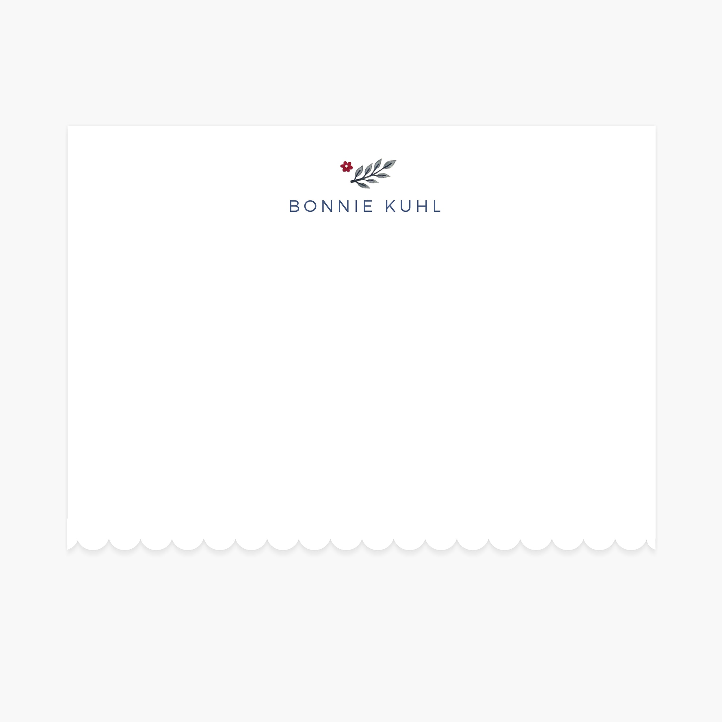 Autumn Sprig | Custom Notecard and Envelope | Set of 10