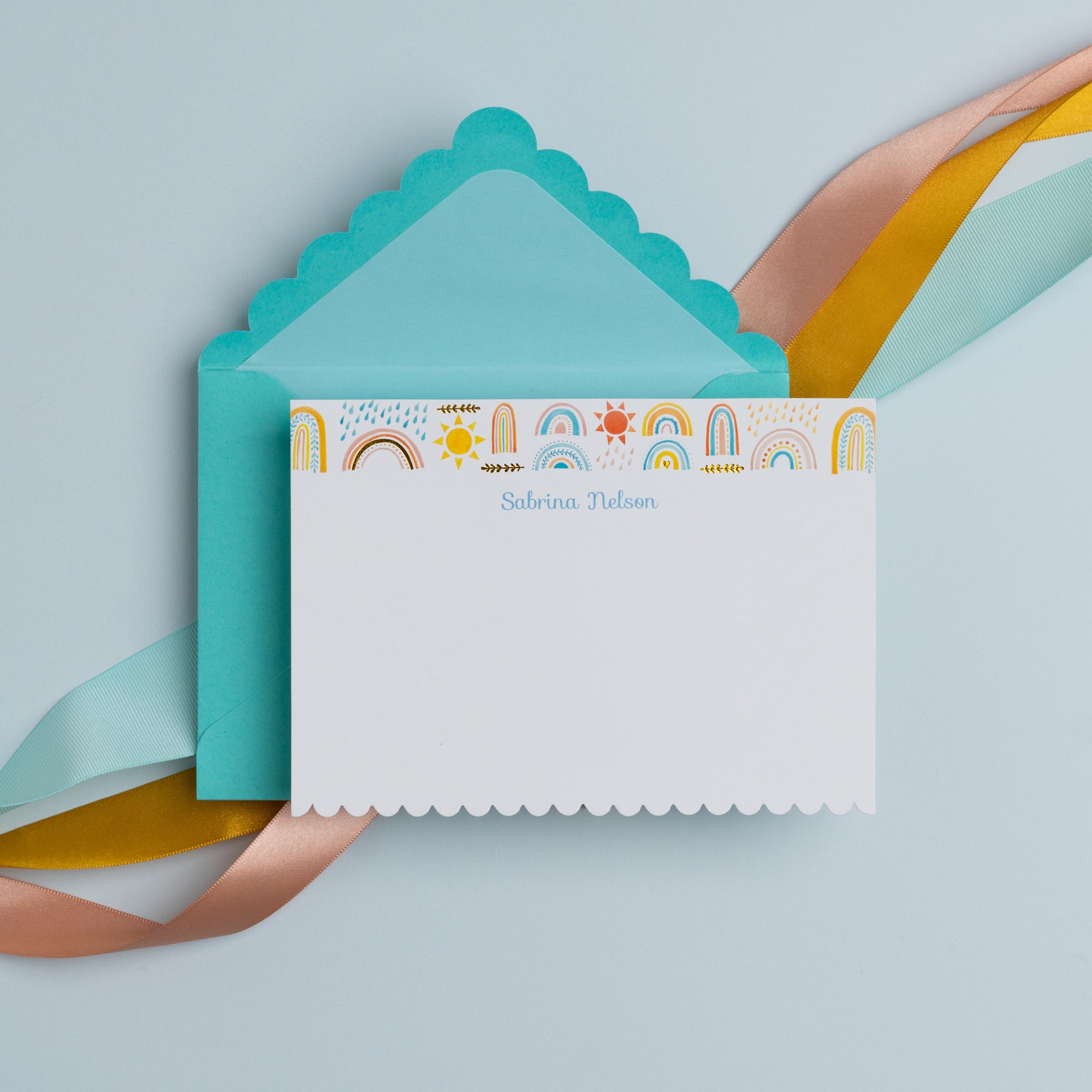 Chasing Rainbows | Custom Notecard and Envelope | Set of 10