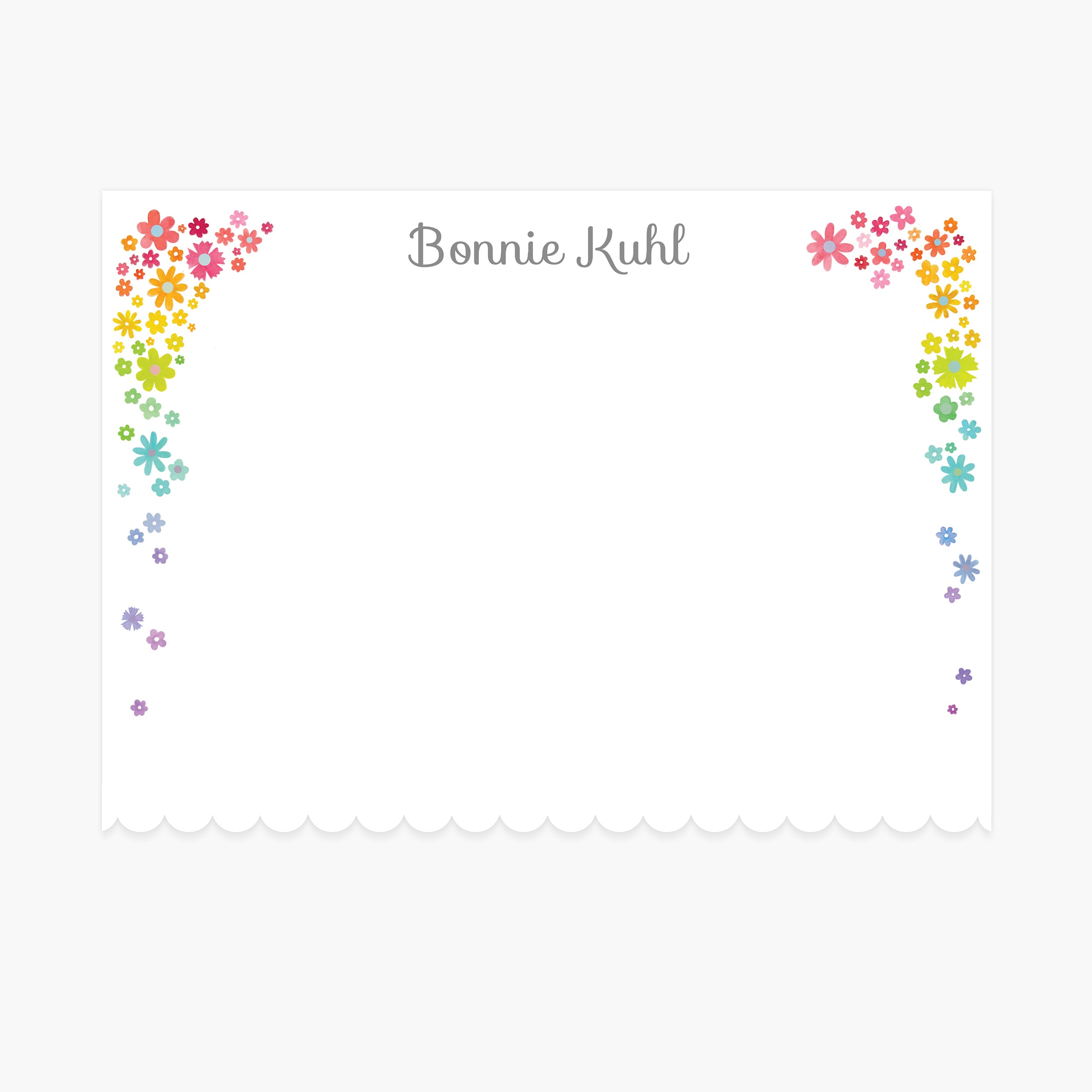 Floral Pop | Custom Notecard and Envelope | Set of 10