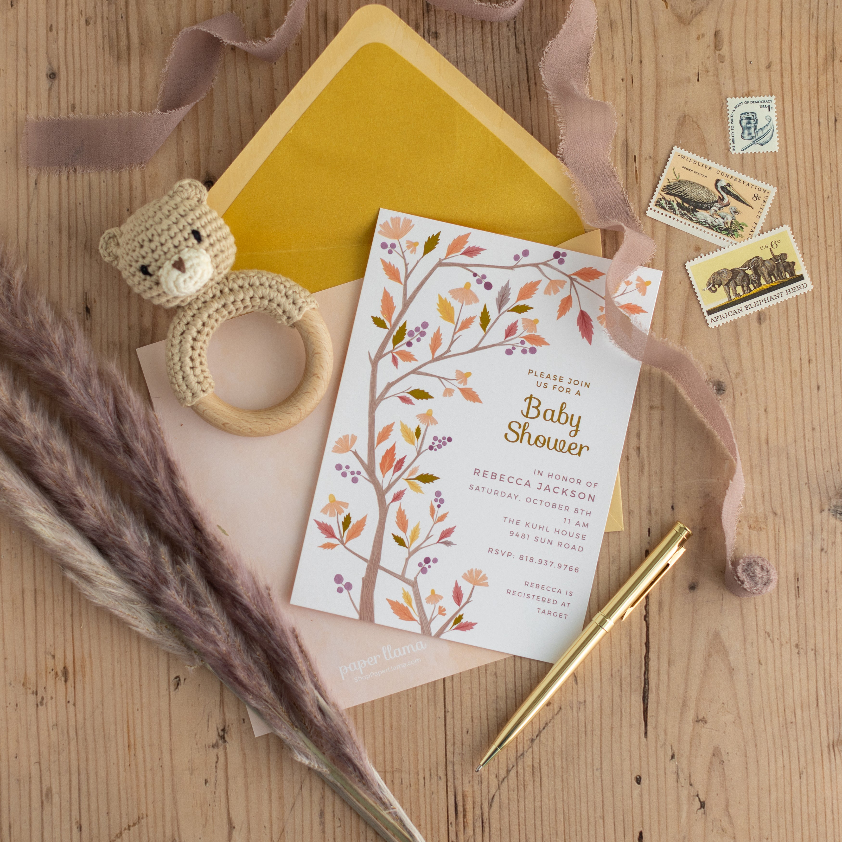Falling for You | Baby Shower Invitation