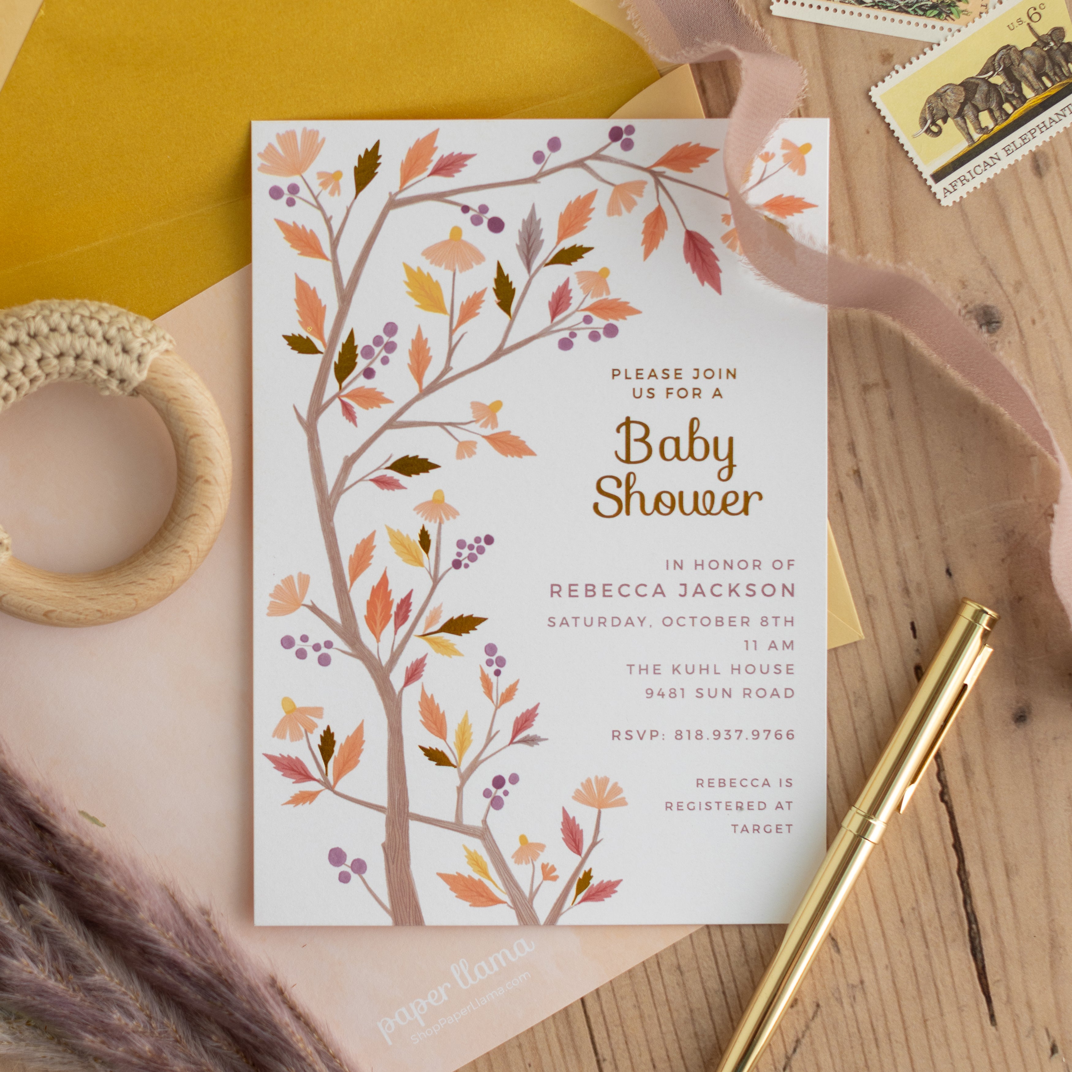 Falling for You | Baby Shower Invitation