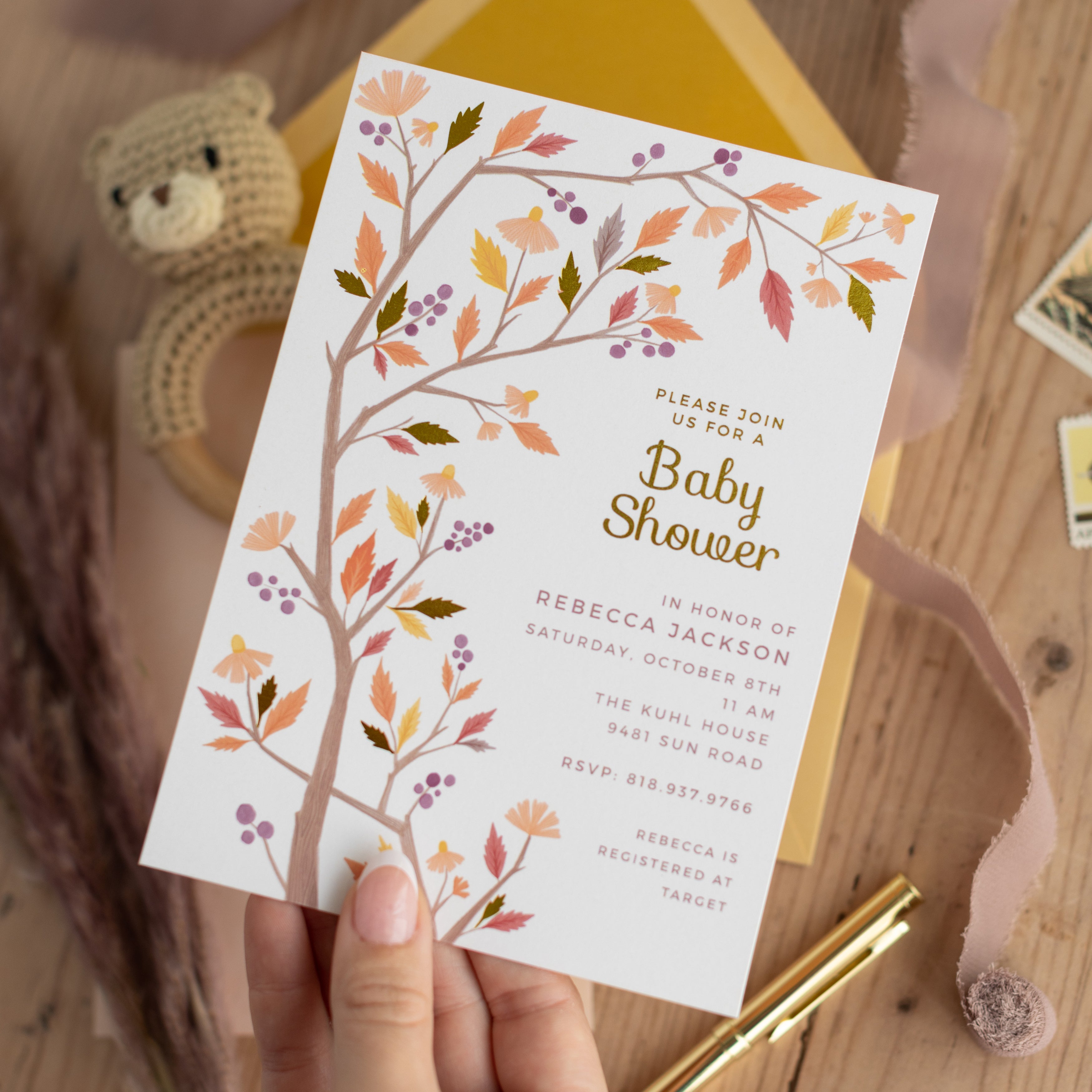 Falling for You | Baby Shower Invitation