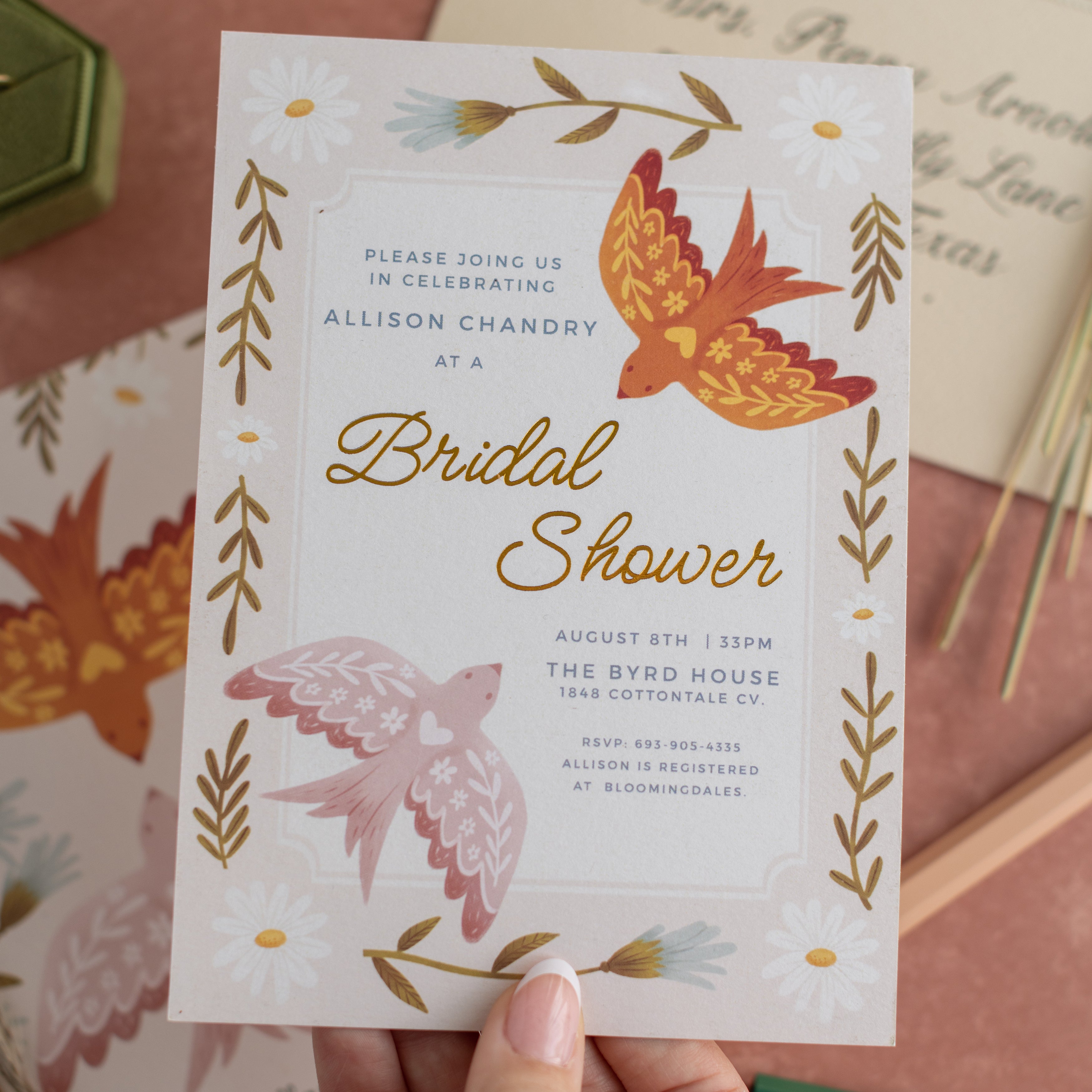 Birds of a Feather | Bridal Shower Invitation