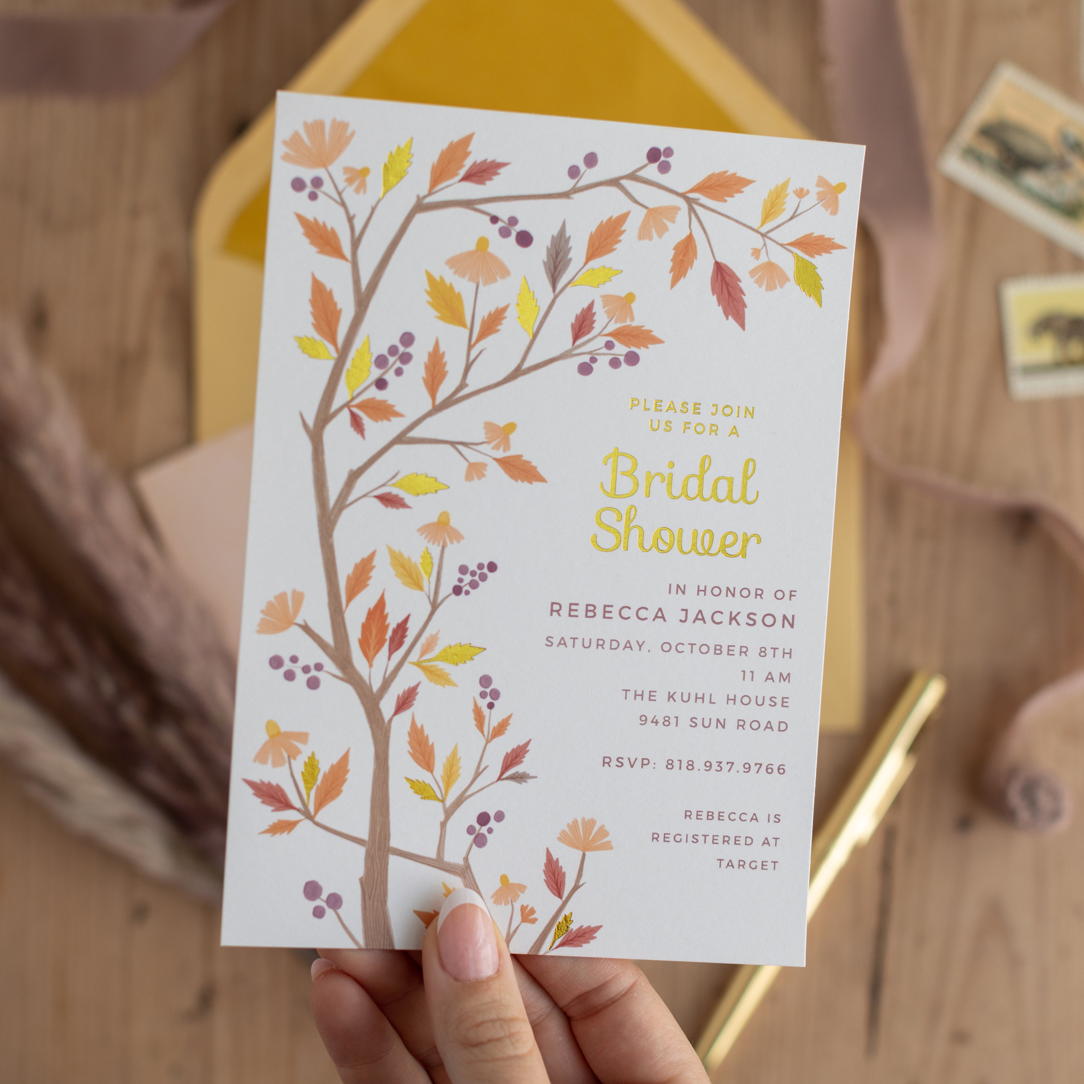 Falling for you | Bridal Shower Invitation