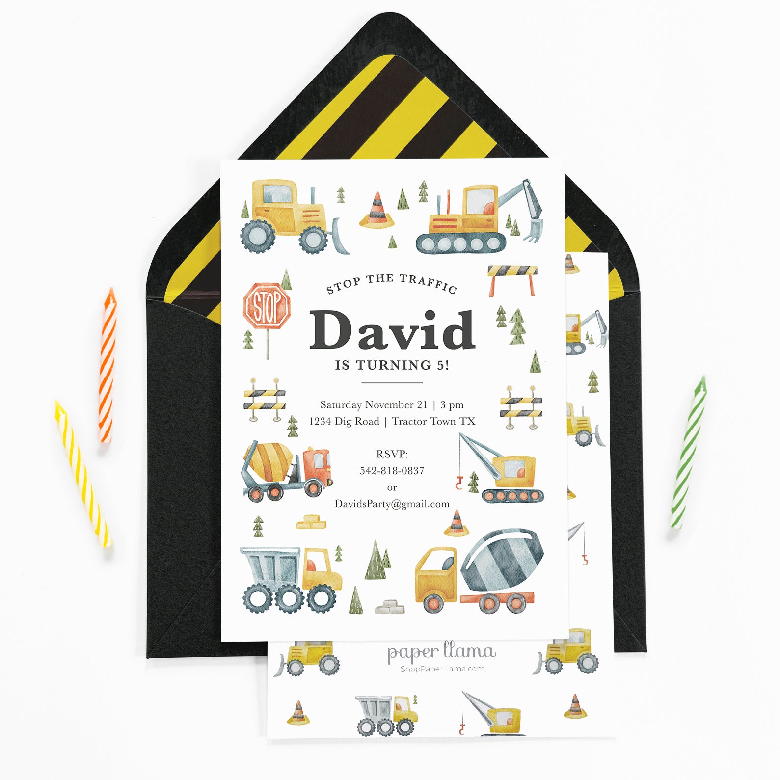 Stop the traffic | Kids Birthday Invitation