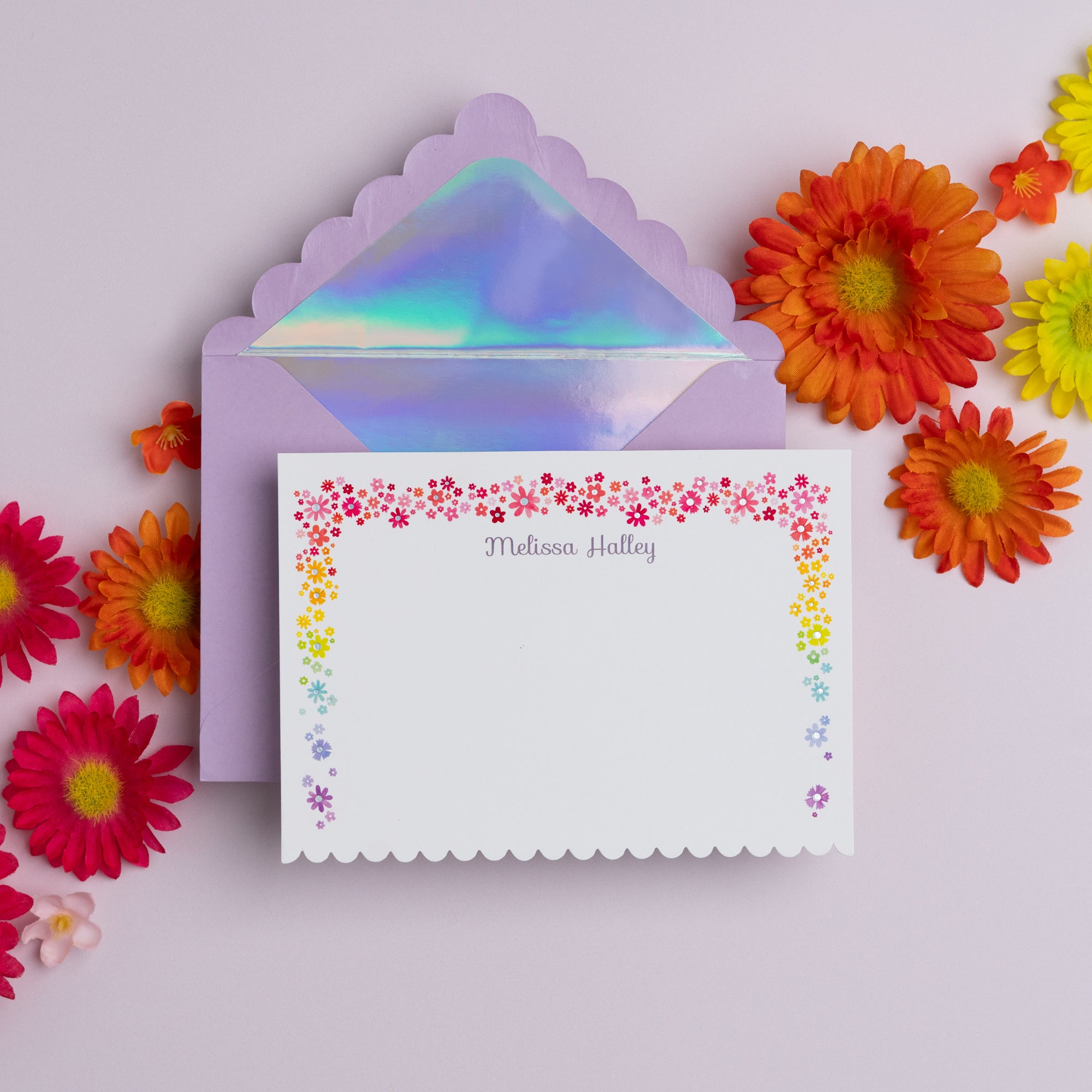 Floral Crown 1 - Custom Notecard and Envelope