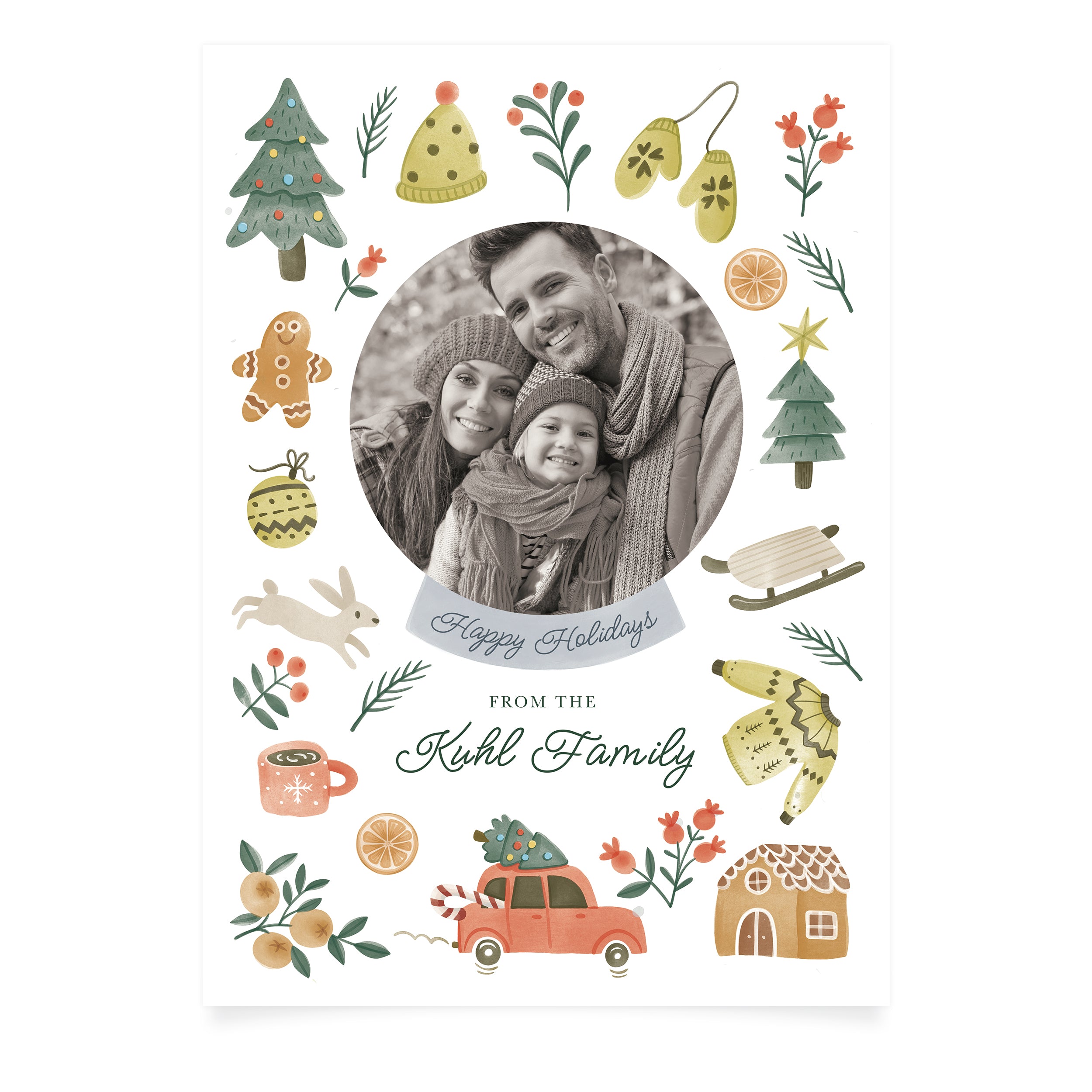 Winter Day - Custom Holiday Card + Envelopes (Pack of 10)