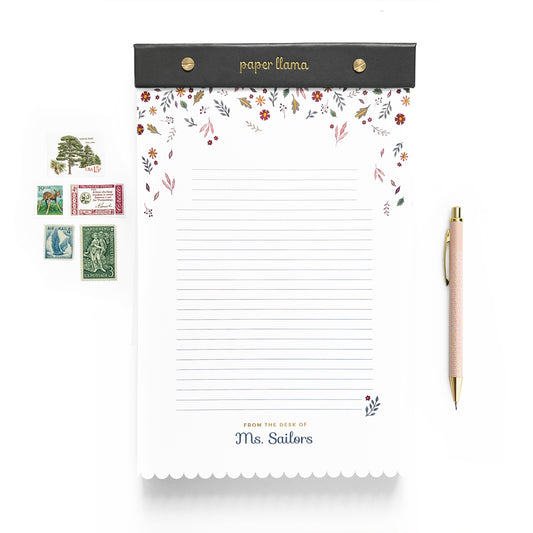 Falling Leaves Customizable Personalized Desktop Notepad