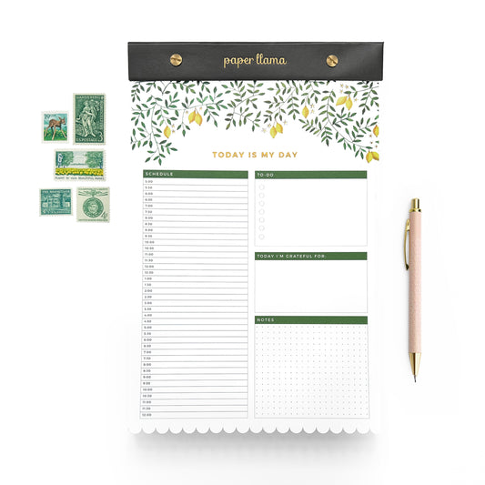 Lovely Lemons Daily Planner Desktop Notepad