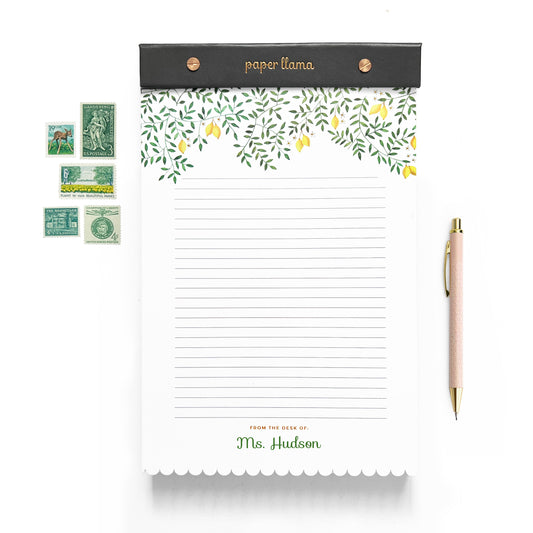 Lovely Lemon Customizable Personalized Desktop Notepad