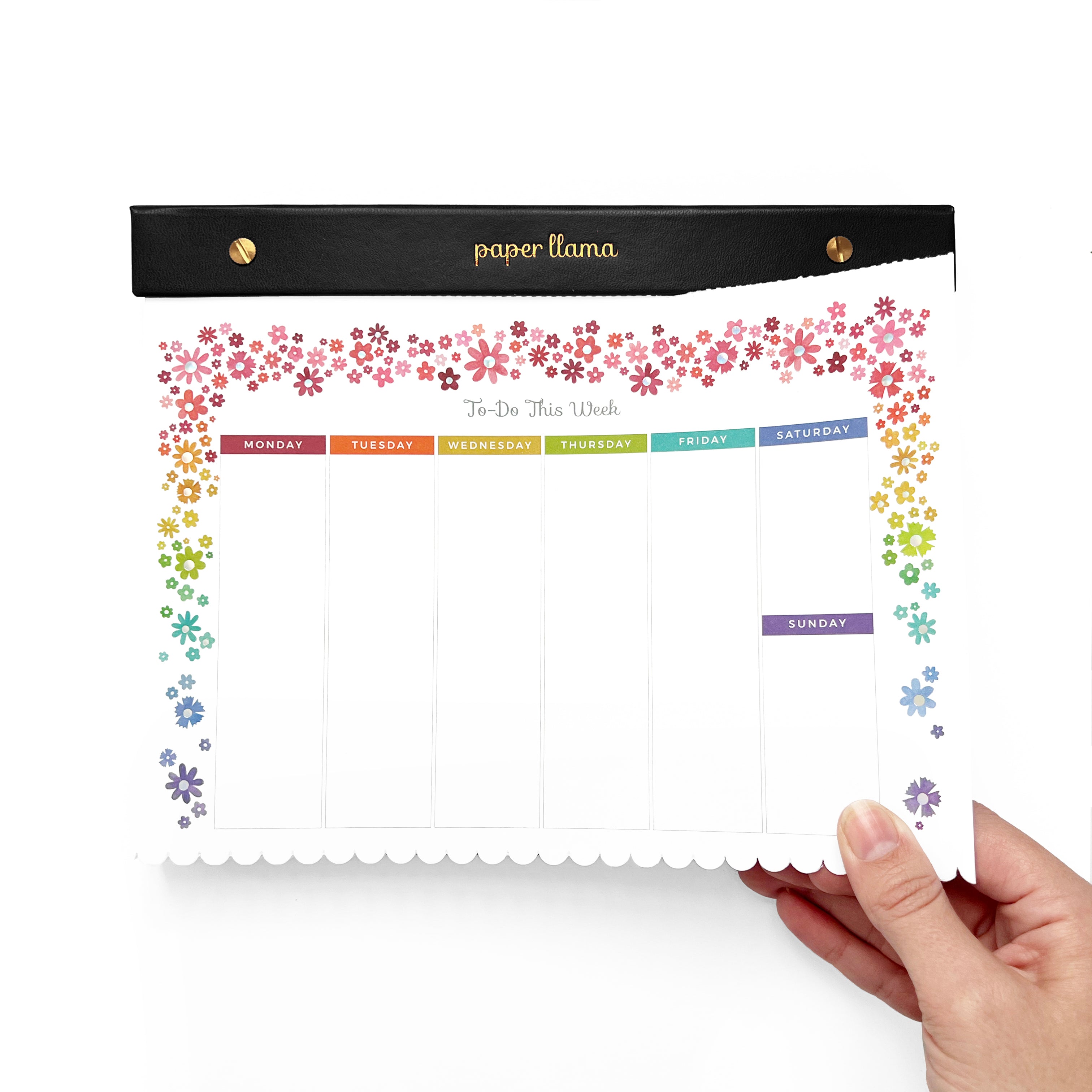 Floral Crown Weekly Planner Desktop Notepad