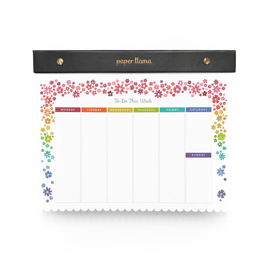 Floral Crown Weekly Planner Desktop Notepad