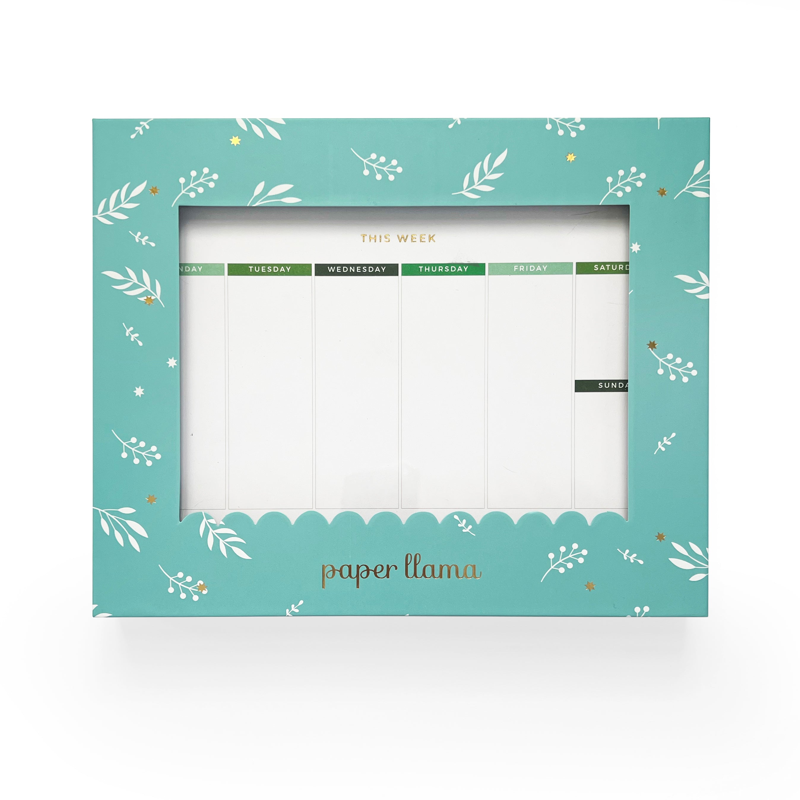 Growing Flowers Weekly Planner Desktop Notepad