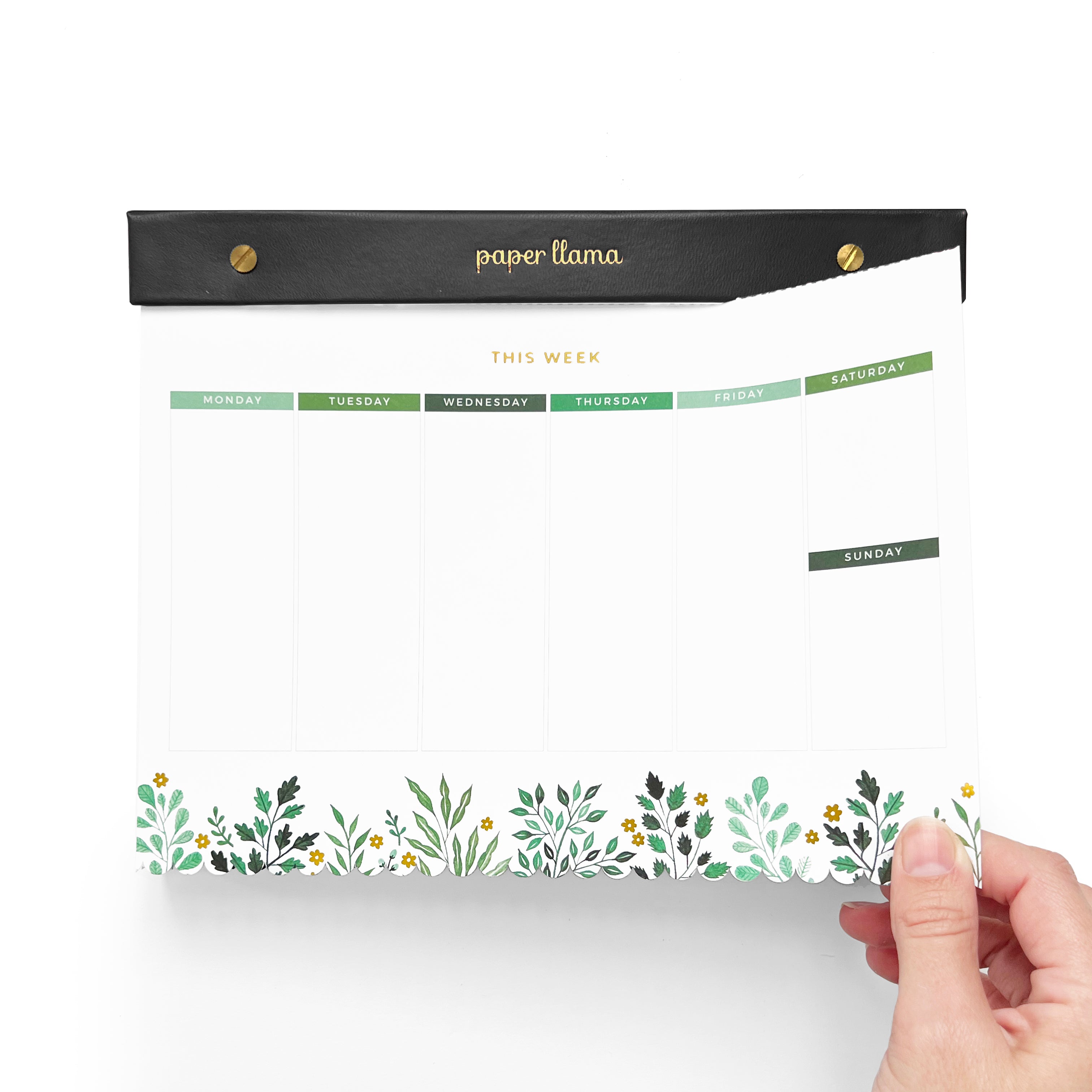 Growing Flowers Weekly Planner Desktop Notepad