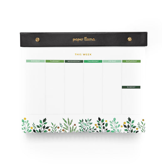 Growing Flowers Weekly Planner Desktop Notepad